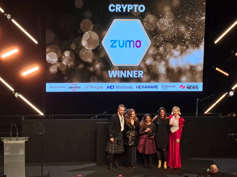Zumo crowned Crypto Company of the  Year at Fintech Finance Awards